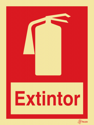 Sinalética Extintor com Texto - I0010