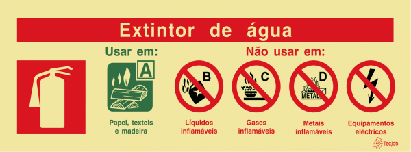 Sinalética Agente Extintor Água - I0111