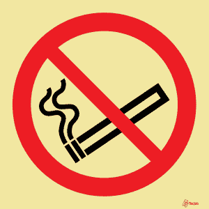 Sinalética Proibido Fumar Quadrada - PR0001