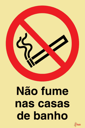 Sinalética Não Fume nas Casas de Banho - PR0033