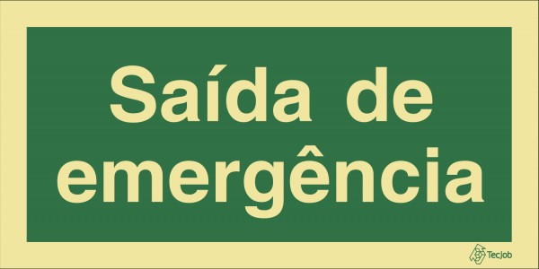 Sinalética Saída de Emergência em Texto - E0021