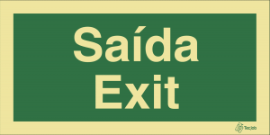 Sinalética Saída/ Exit em Texto - E0039
