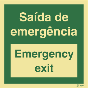 Sinalética Saída de Emergência/ Emergency Exit - E0062