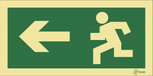 Sinalética Caminho Evacuação (Seta para Esquerda) - E0067