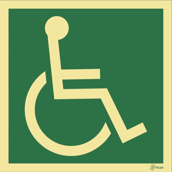 Sinalética de Entrada à Direita para Pessoas com Deficiência ou Mobilidade Condicionada - E0131