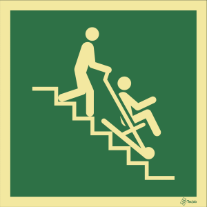 Sinalética de Cadeira de Evacuação de Emergência para Pessoas com Deficiência ou Mobilidade Condicionada - E0239
