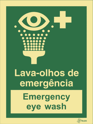 Sinalética de Lava-Olhos de Emergência/ Emergency Eye Wash - E0282