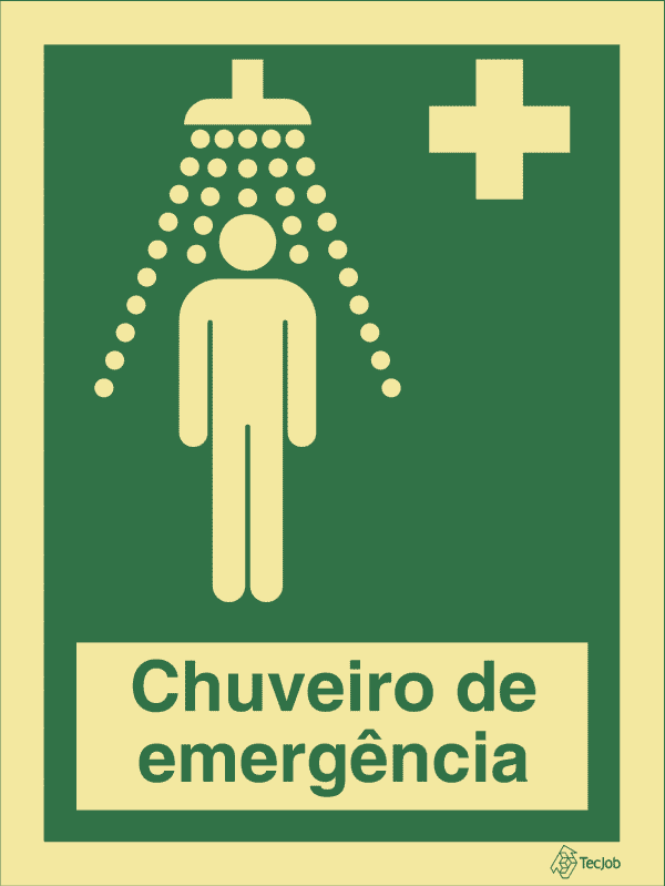 Sinalética de Chuveiro de Emergência - E0283