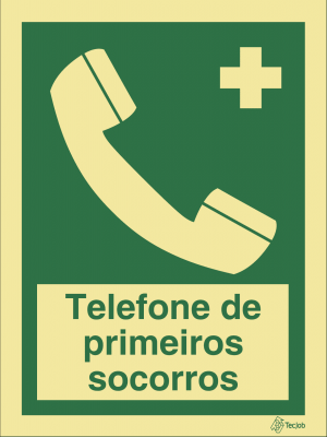 Sinalética Telefone de Primeiros Socorros - E0299