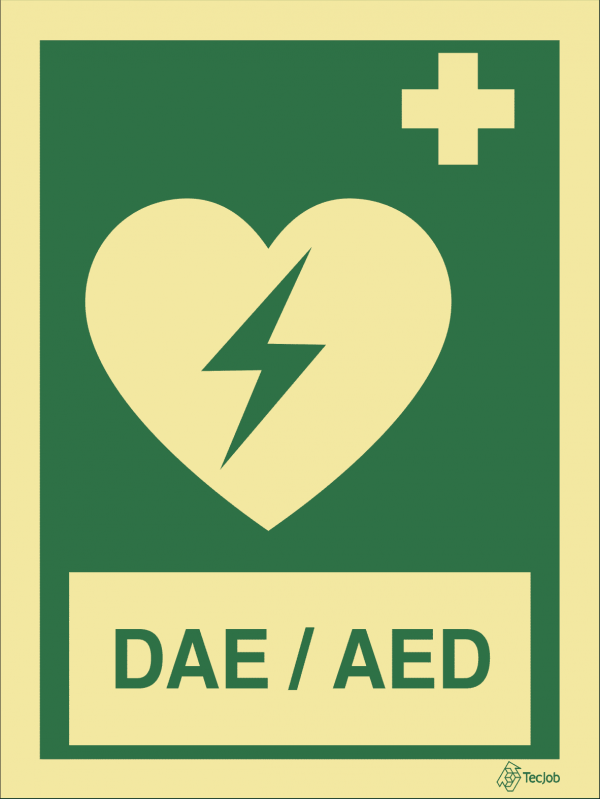 Sinalética de DAE / AED (desfibrilhador) - E0308