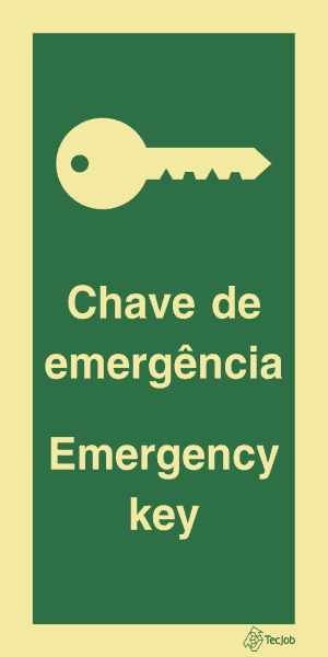 Sinalética Chave de Emergência/ Emergency Key - E0376