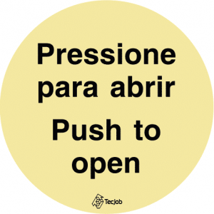 Sinalética Pressione para Abrir Push to Open - E0390