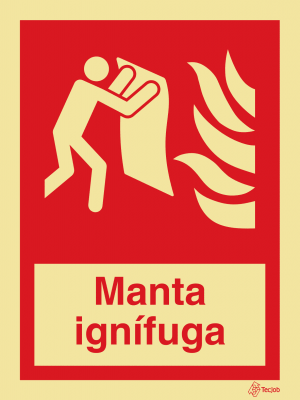 Sinalética Manta Ignífuga - I0243