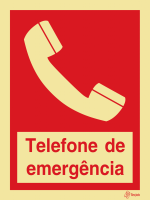Sinalética Telefone de Emergência - I0274