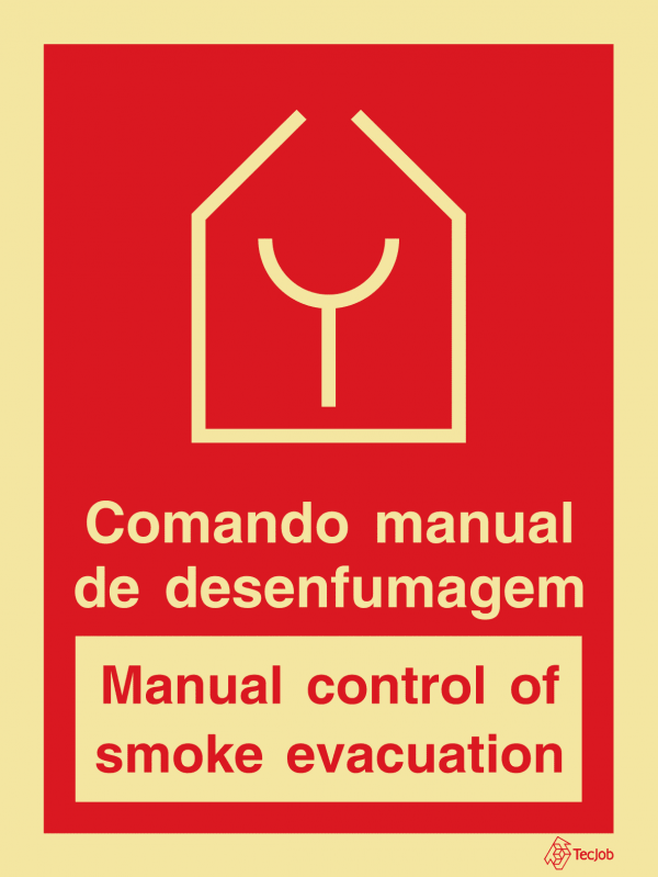 Sinalética Comando Manual de Desenfumagem/ Manual Control of Smoke Evacuation - I0314