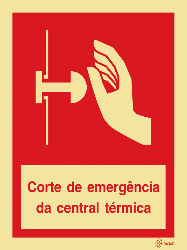 Sinalética Corte de Emergência da Central Térmica - I0323