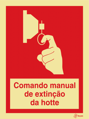 Sinalética Comando Manual de Extinção da Hotte - I0337