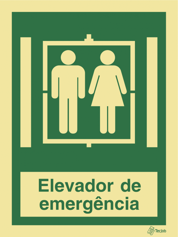 Sinalética Elevador de Emergência - I0370