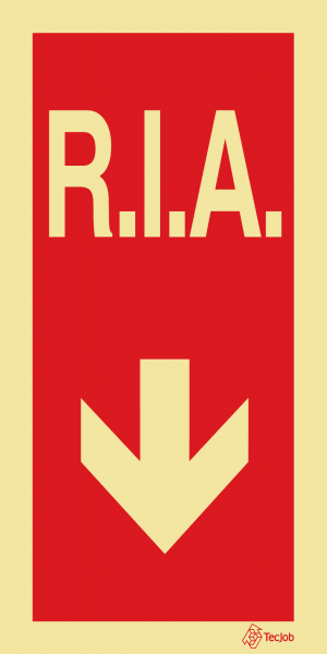 Sinalética R.I.A. Rede de Incêndio Armada em Baixo - I0427