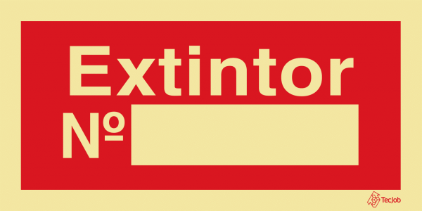 Sinalética Extintor nº - I0475