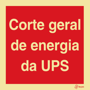 Sinalética Corte Geral da Energia UPS - I0499