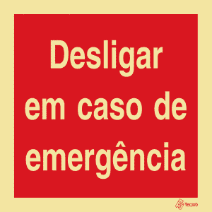 Sinalética Desligar em Caso de Emergência - I0501