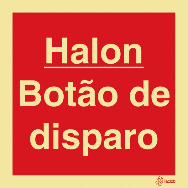 Sinalética Halon Botão de Disparo - I0503