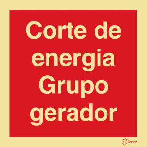 Sinalética Corte de Energia Grupo Gerador - I0522