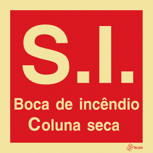 Sinalética S.I. Boca de Incêndio Coluna Seca - I0546
