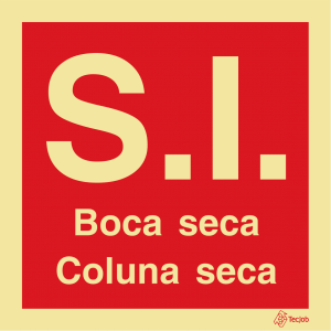 Sinalética S.I. Boca Seca Coluna Seca - I0548