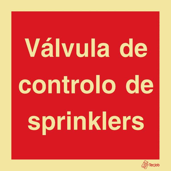 Sinalética Válvula de Controlo de Sprinklers - I0552