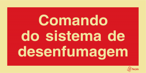 Sinalética Comando do Sistema de Desenfumagem - I0583