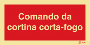 Sinalética Comando da Cortina Corta-Fogo - I0585