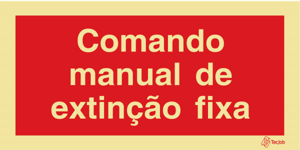 Sinalética Comando Manual de Extinção Fixa - I0588