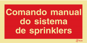 Sinalética Comando Manual do Sistema de Sprinklers - I0589