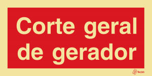 Sinalética Corte Geral de Gerador - I0594