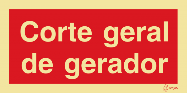 Sinalética Corte Geral de Gerador - I0594