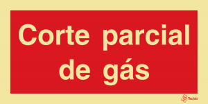 Sinalética Corte Parcial de Gás- I0623