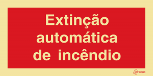 Sinalética Extinção Automática de Incêndio - I0613