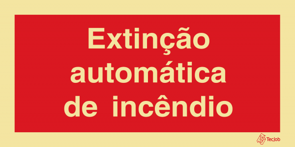 Sinalética Extinção Automática de Incêndio - I0613