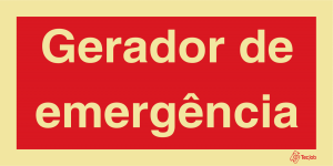 Sinalética Gerador de Emergência - I0614