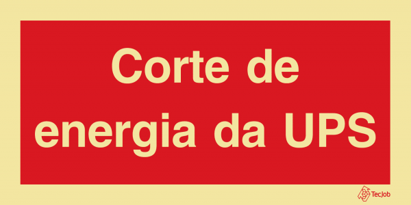 Sinalética Corte da Energia da UPS - I0624