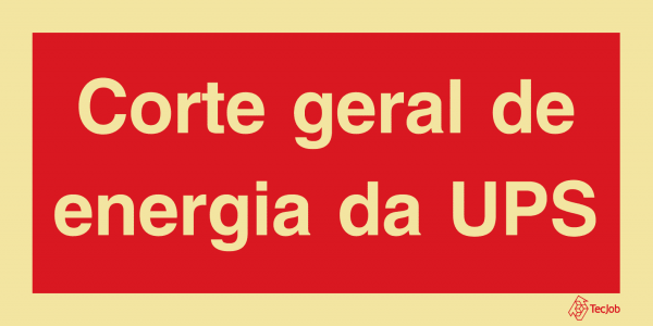 Sinalética Corte Geral da Energia da UPS - I0625