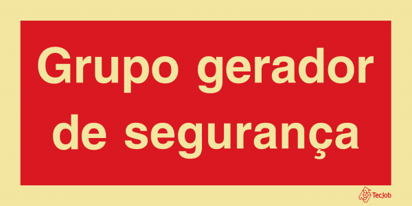 Sinalética Grupo Gerador de Segurança - I0626