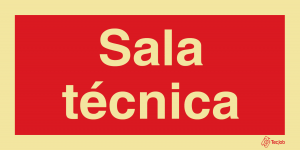 Sinalética Sala Técnica - I0654