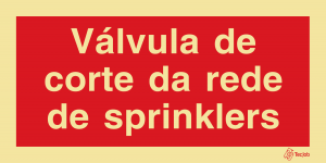 Sinalética Válvula de Corte da Rede de Sprinklers - I0662