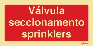 Sinalética Válvula Seccionamento Sprinklers - I0670