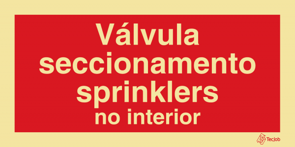 Sinalética Válvula Seccionamento Sprinklers no Interior - I0671