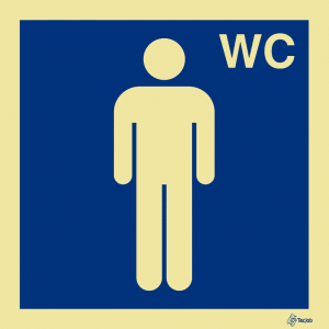 Sinalética Instalações Sanitárias WC Masculino - IN0268