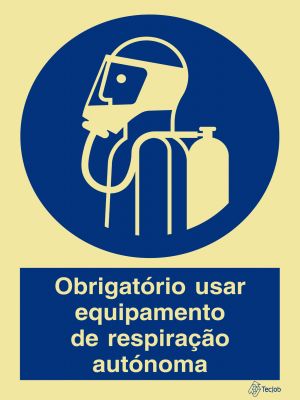 Sinalética Obrigatório Usar Equipamento de Respiração Autónoma - OB0100